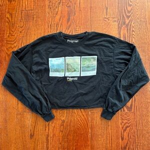 Polaroid cropped longsleeve shirt